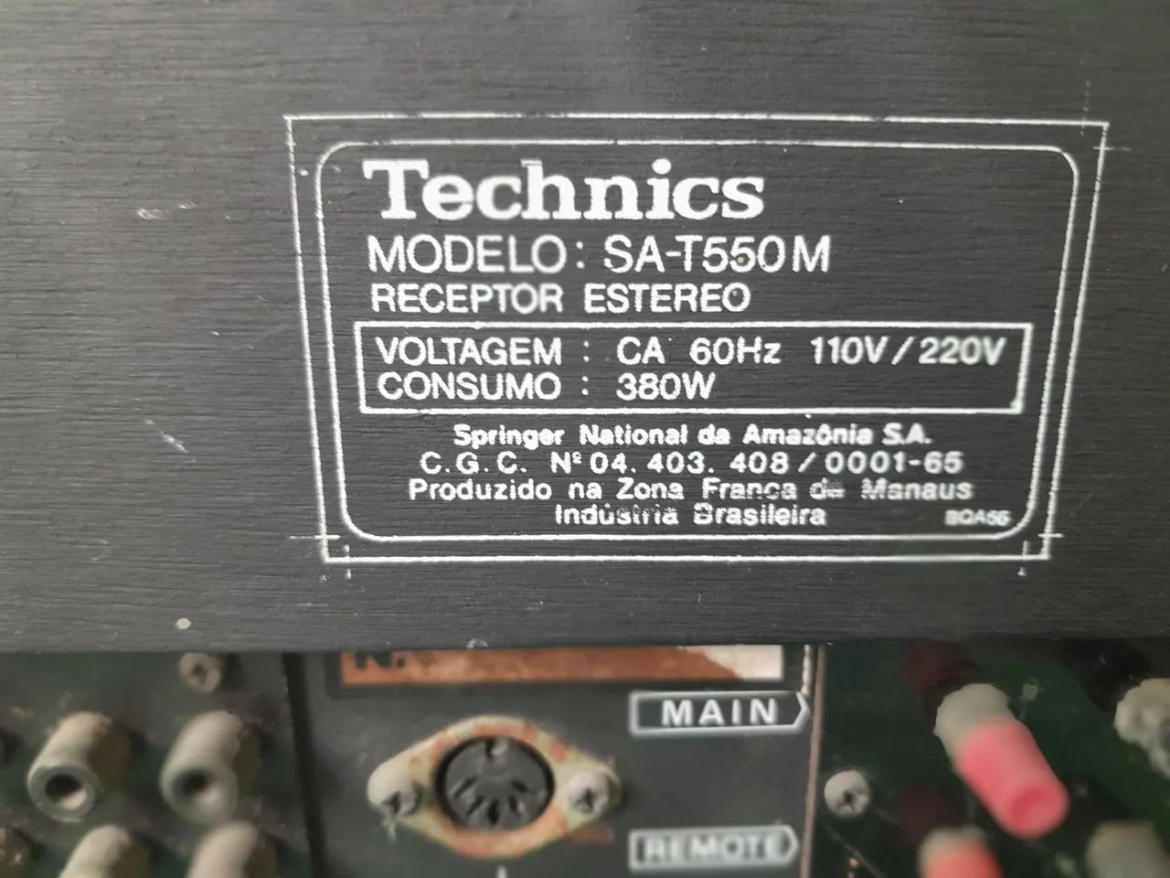 Receiver Technics T550M. (1973) Funcionando perfeitamente. 