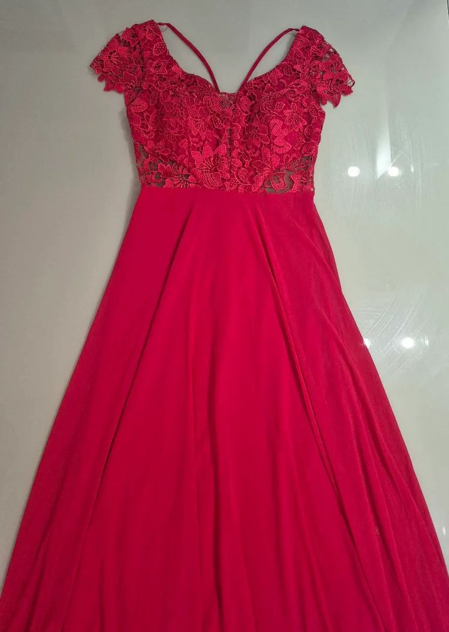 Vestido longo Pink belíssimo também M - Foto 2