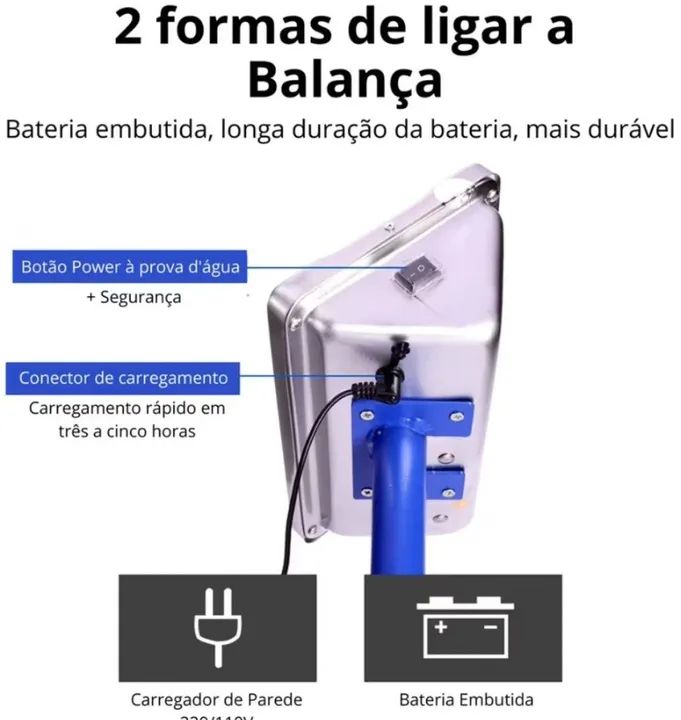 Balança  digital  300 kg novas com garantia.  - Foto 4