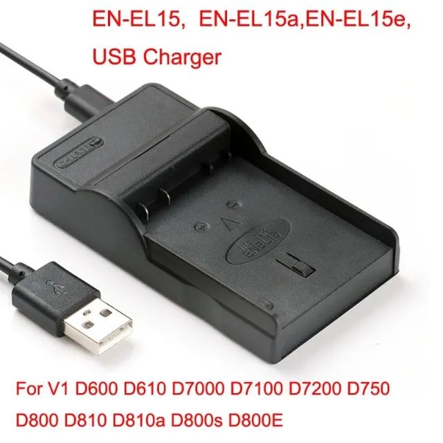 Carregador Usb para Baterias Nikon En-El3 El14a El3e En-El9 En-El15 EL15C El12 El23 - Foto 6