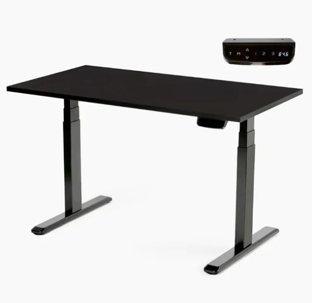 Mesa com regulagem em altura elétrica - 135 X 70 cm - calha organizadora de cabos
