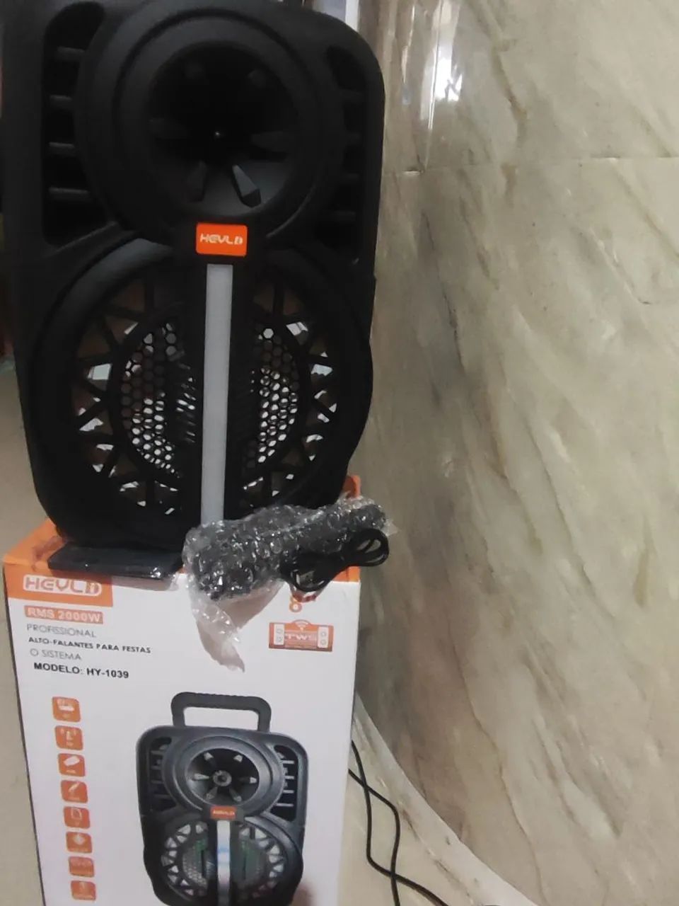 Caixa de Som Bluetooth 8 Polegadas 2000W RMS - HGVLD HY-1039 - Foto 5