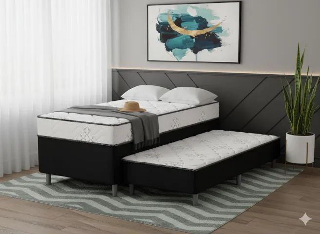Promoção Cama Box Solteiro com Auxiliar