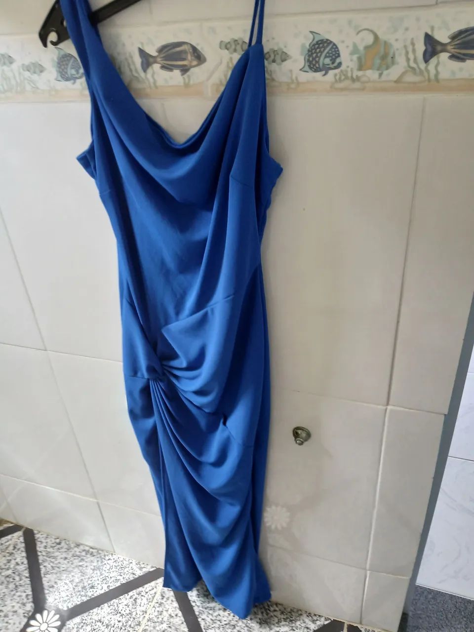 Vestido  38 longo  com  fenda. 