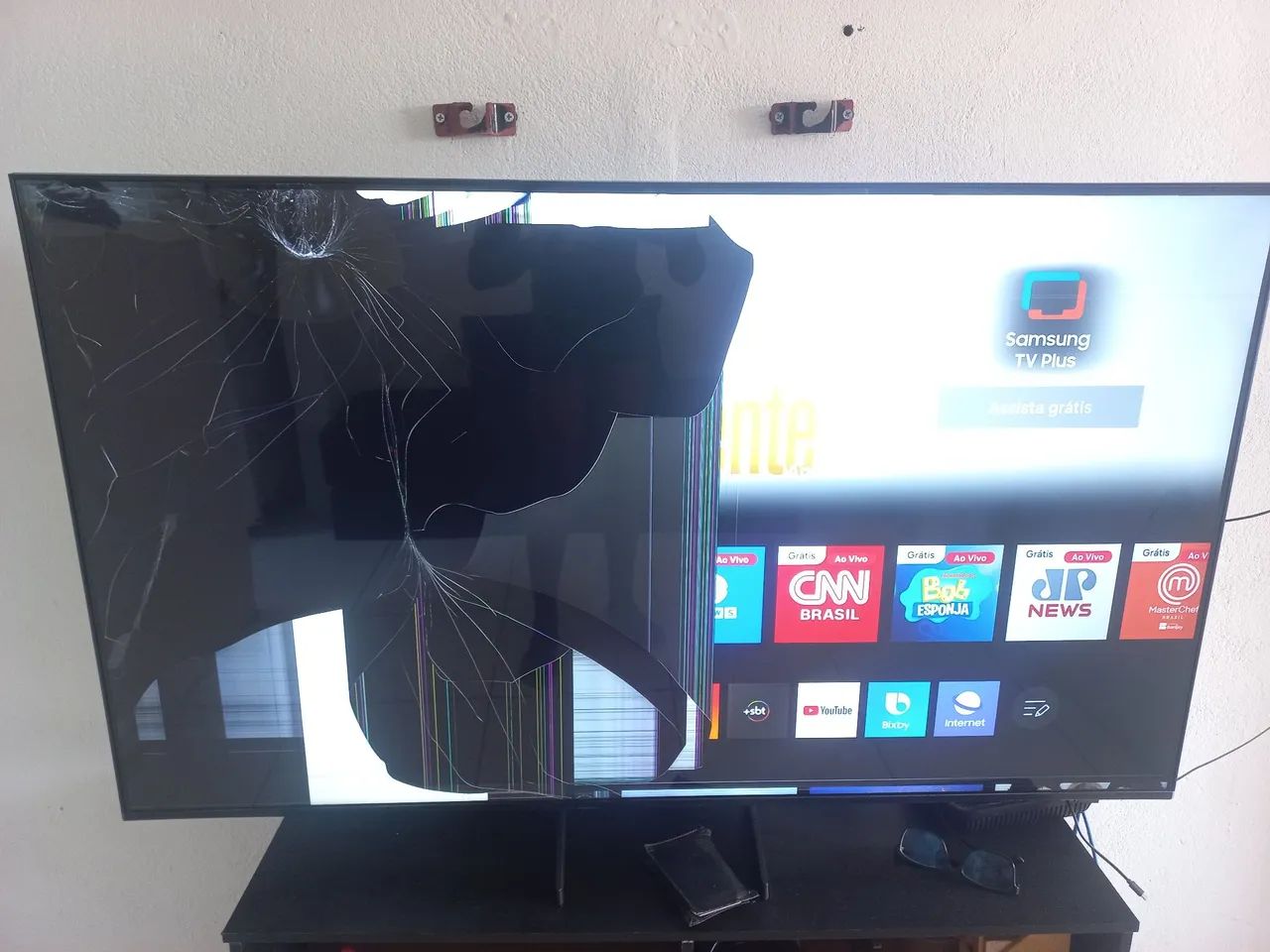 TV 55 polegadas com tela quebrada - Foto 2