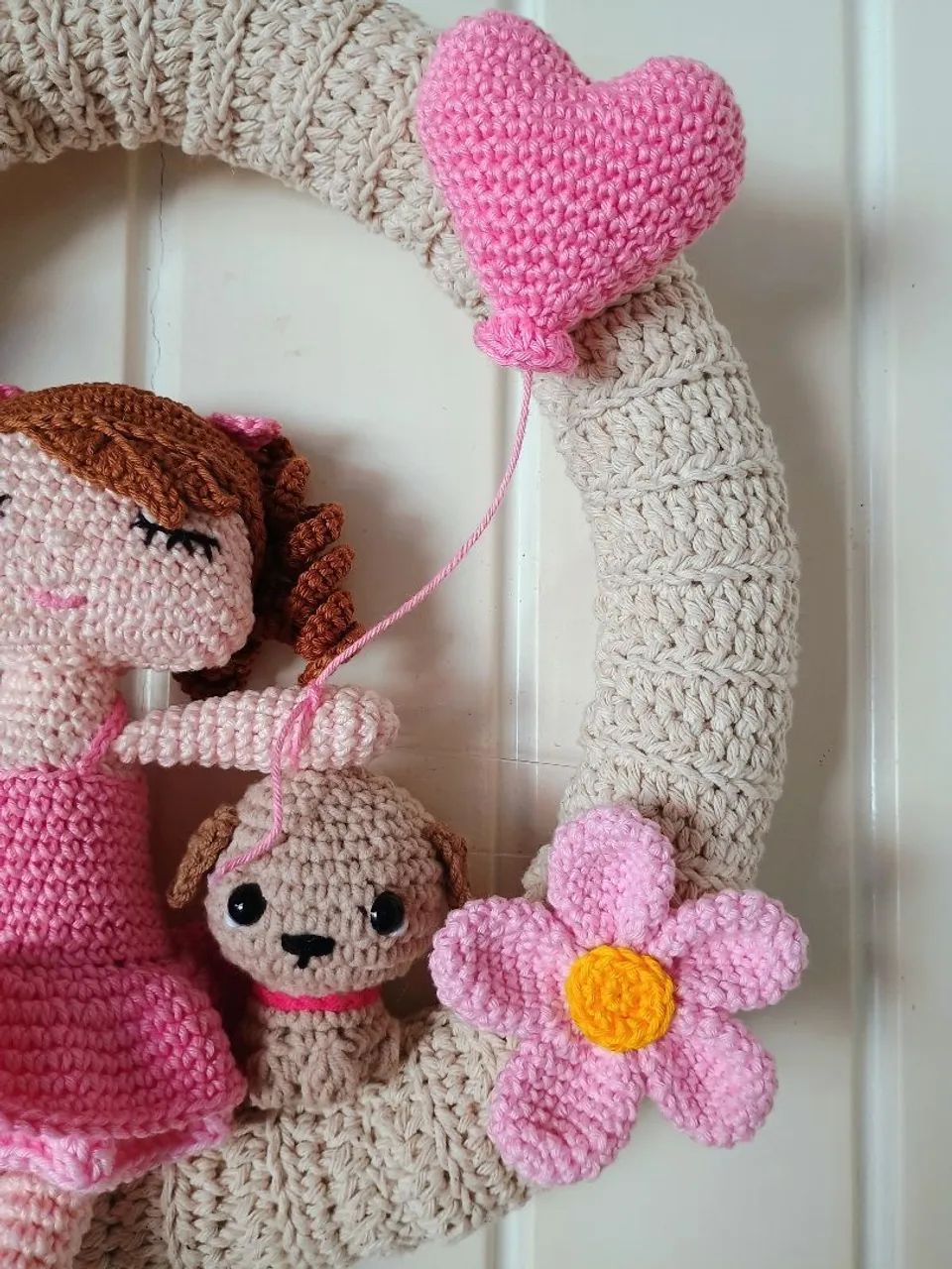Guirlanda Decorativa de Crochê para Quarto de Bebê - Foto 3