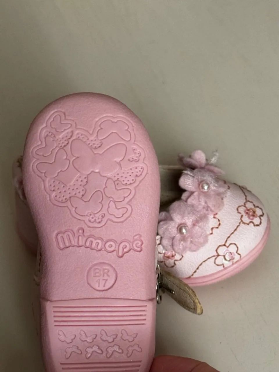 sapato feninino tam 17 bebe com detalhes cor rosa - Foto 5