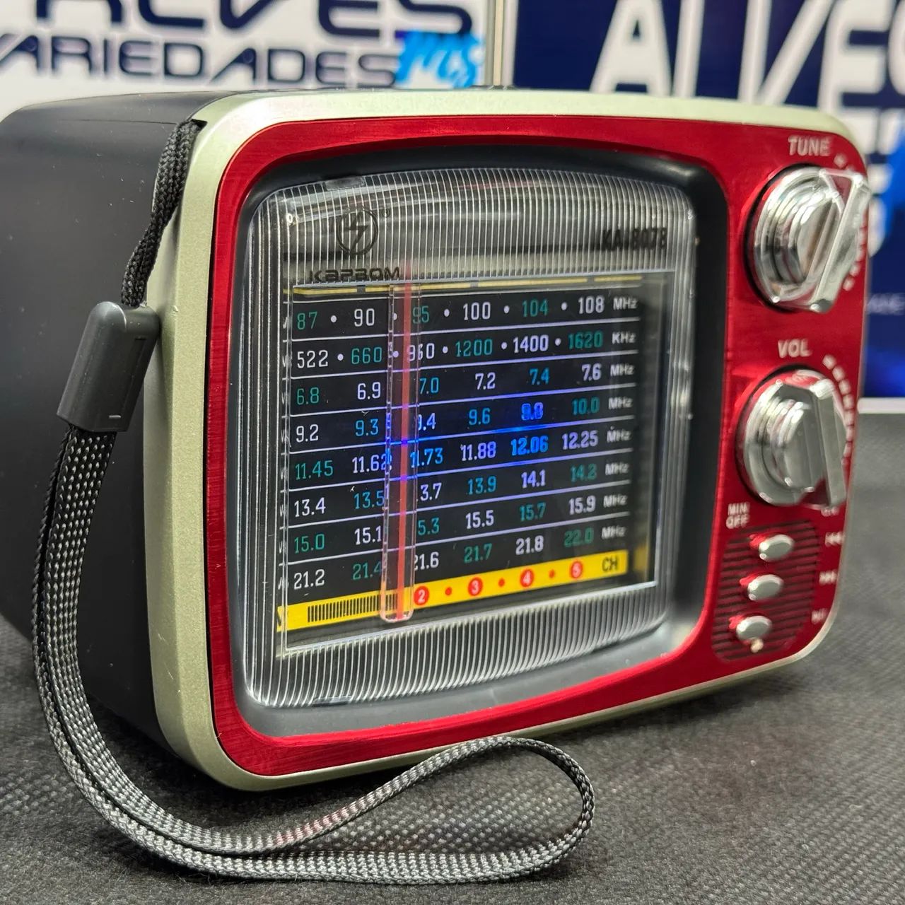 Rádio FM estilo retrô com bluetooth 