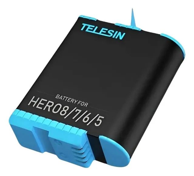 Bateria Telesin Para Câmera Gopro Hero 5 6 7 8 Recarregável