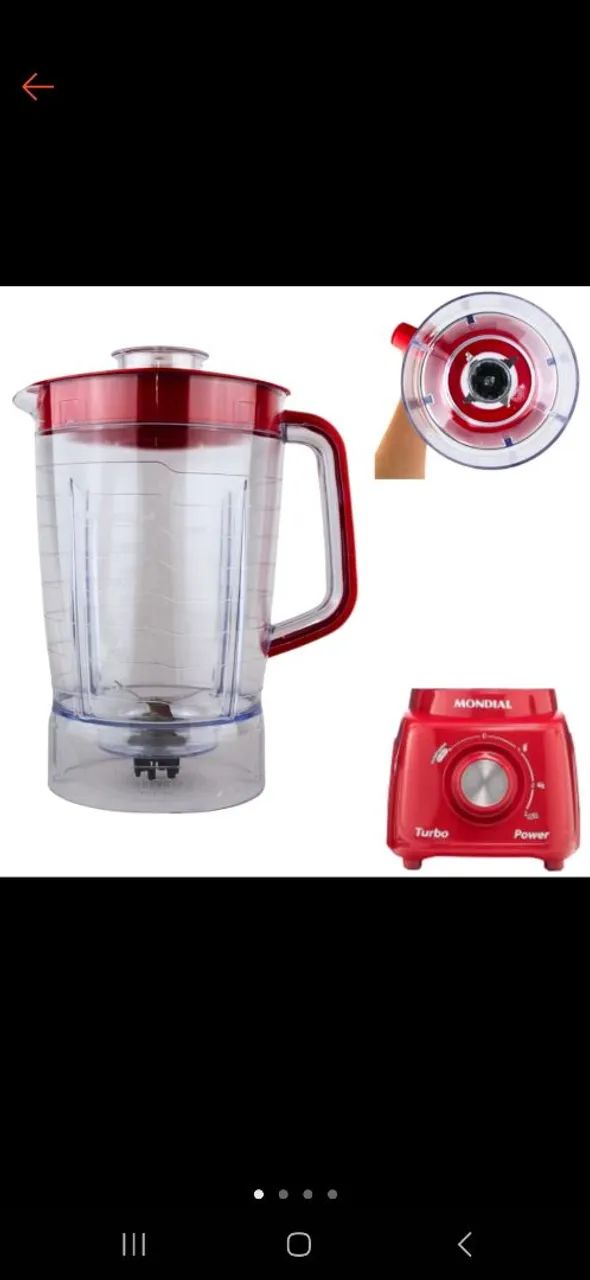 Copo Liquidificador Mondial Turbo Power Sangel L 99 Vermelho - Foto 5