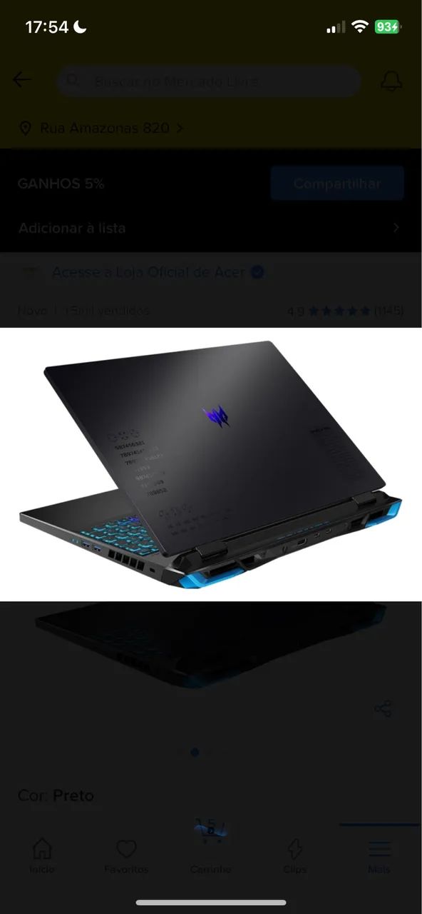 Notebook gamer 64297081841027121