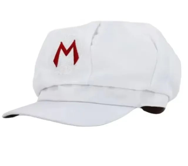 Boné Temático Super Mario Bros Fantasia Carnaval - Branco - Foto 3