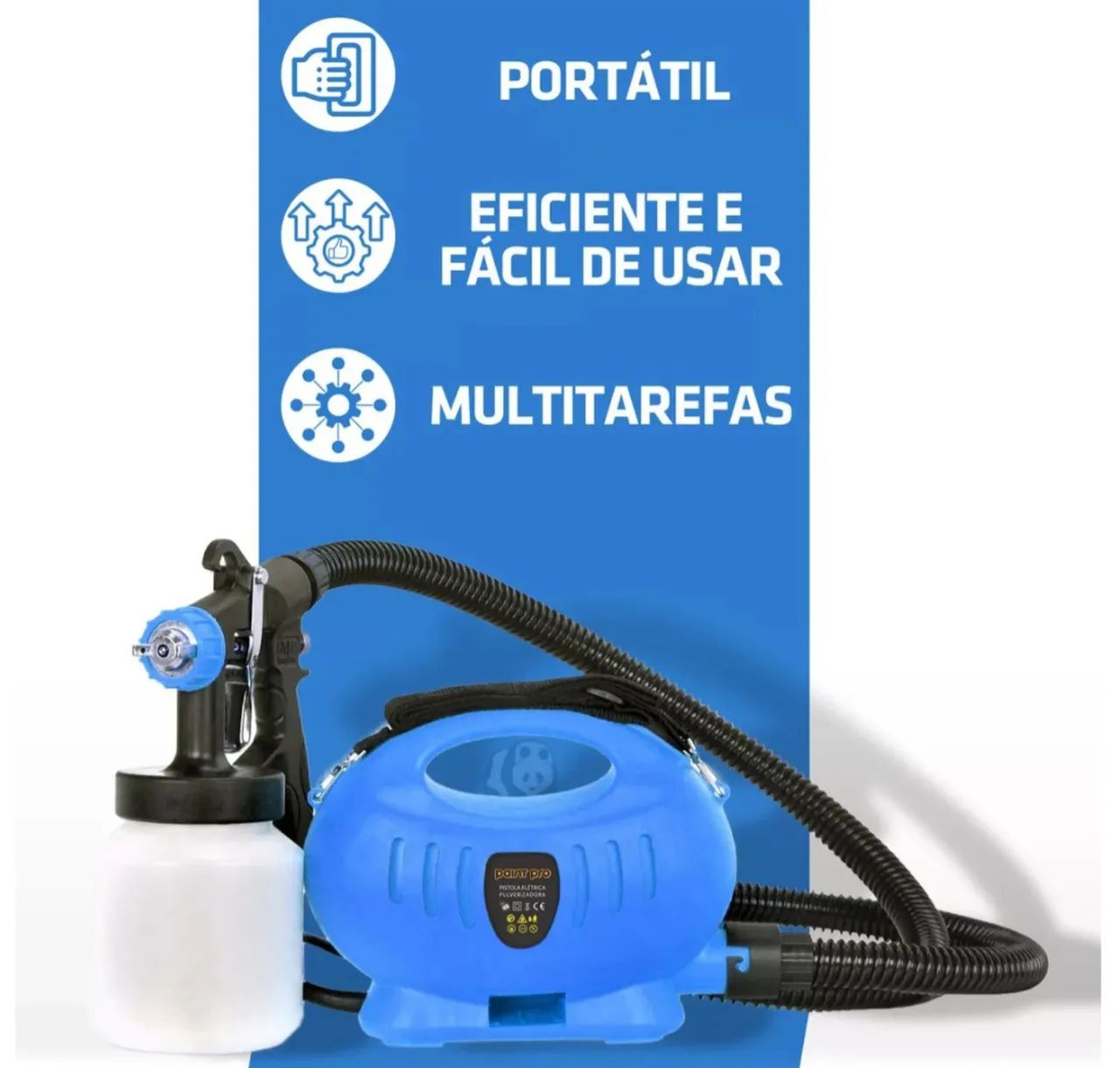 Pistola de Pintura Elétrica + Compressor + Acessórios - Foto 4