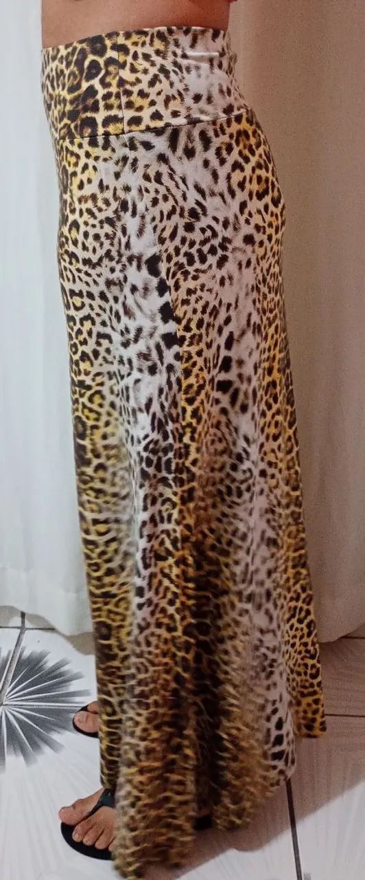 Saia Longa Animal Print - Foto 2