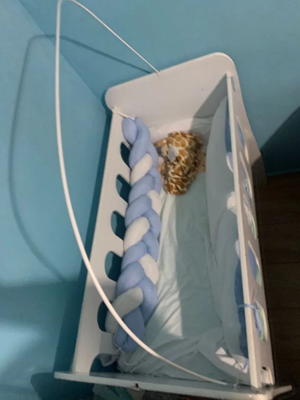 Mini berço + colchão + capa protetor anti vazamento + kit mini berço  - Foto 3