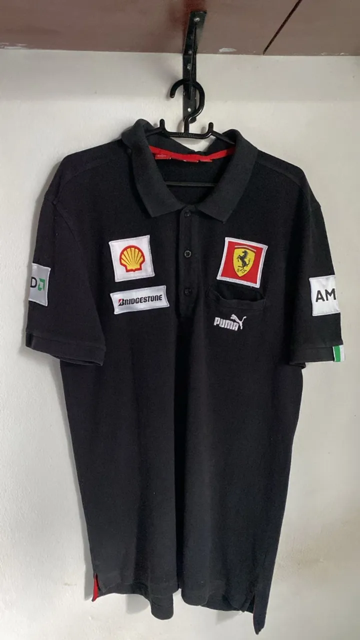 Camisa Polo Puma Ferrari Preta Tam.: M