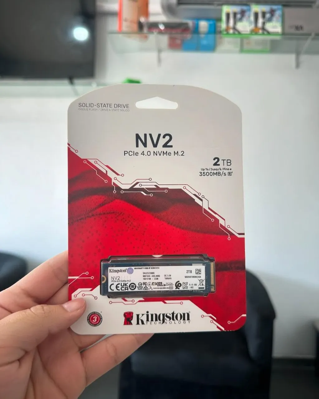 SSD Kingston NV2 2TB PCIe 4.0 NVMe M.2 - Novo