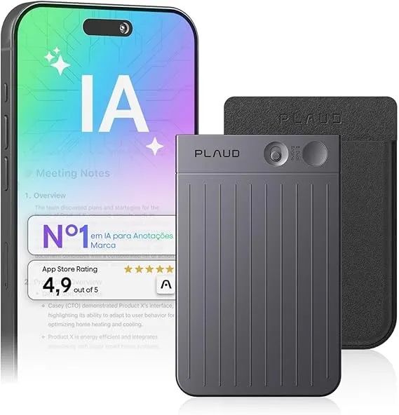 Plaud Note, AI Audio/Voice Recorder with Case (Black Note with Black Case)64167715546755123