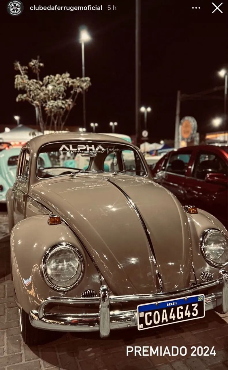 Vw Fusca 1969 Placa Preta Certificação Paulista (SEM DETALHES) - Foto 5