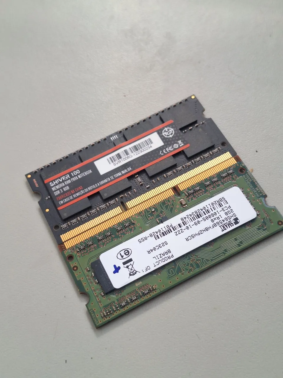 Memória RAM DDR3 8GB Notebook Shiver 100
