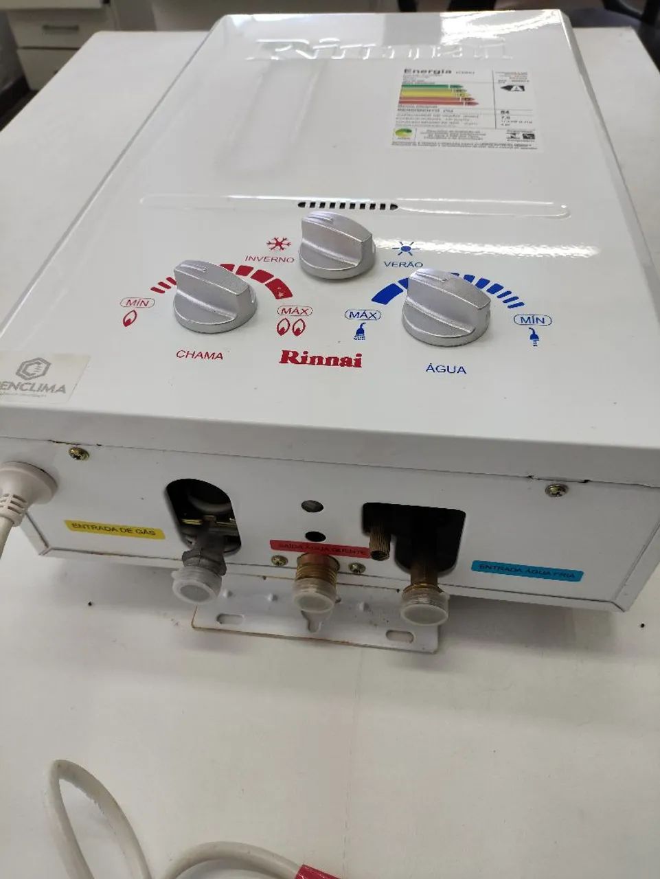 Aquecedor de água a gás Rinnai - reu 600 br fe 7 litros - Foto 3