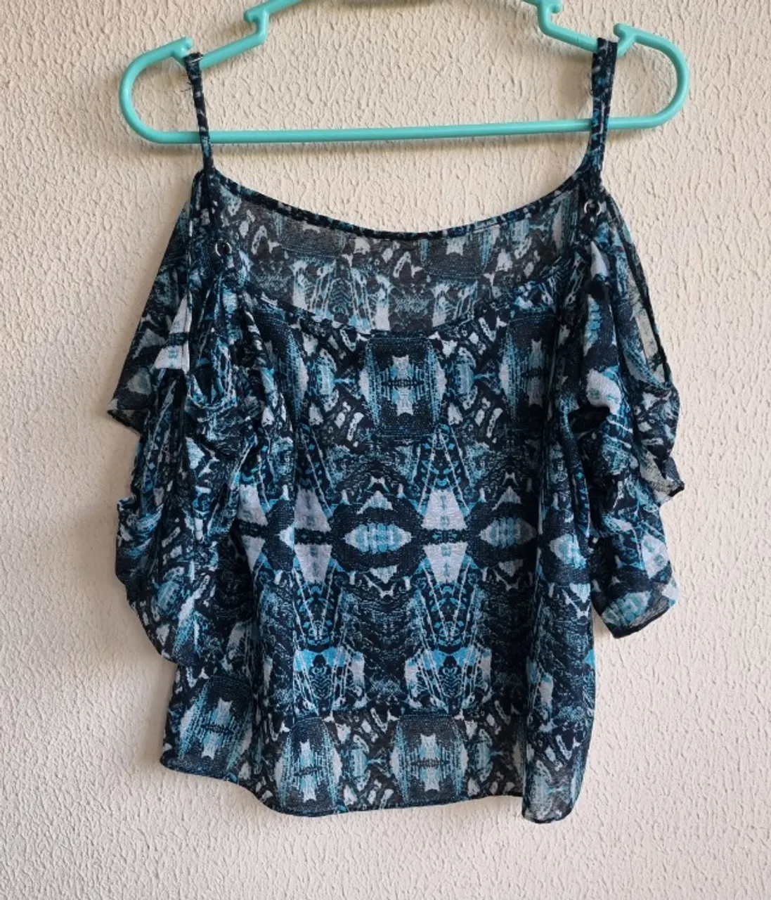 Blusa Azul Estampada