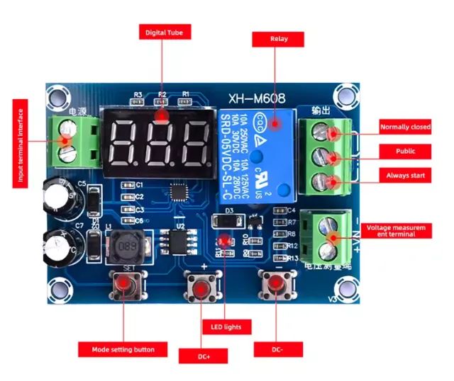 XH-M608 Módulo De Carregamento E Descarga De Bateria - Foto 2