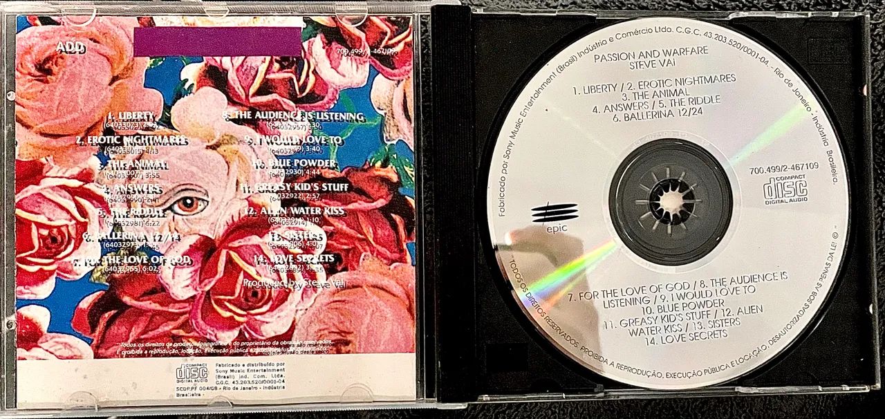 Cd Steve Vai  Passion And Warfare 1990 - Foto 3