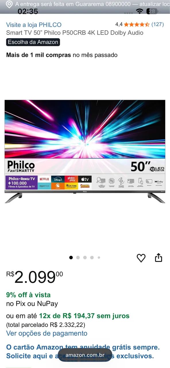 TV PHILCO 50 POLEGADAS NA CAIXA  - Foto 3