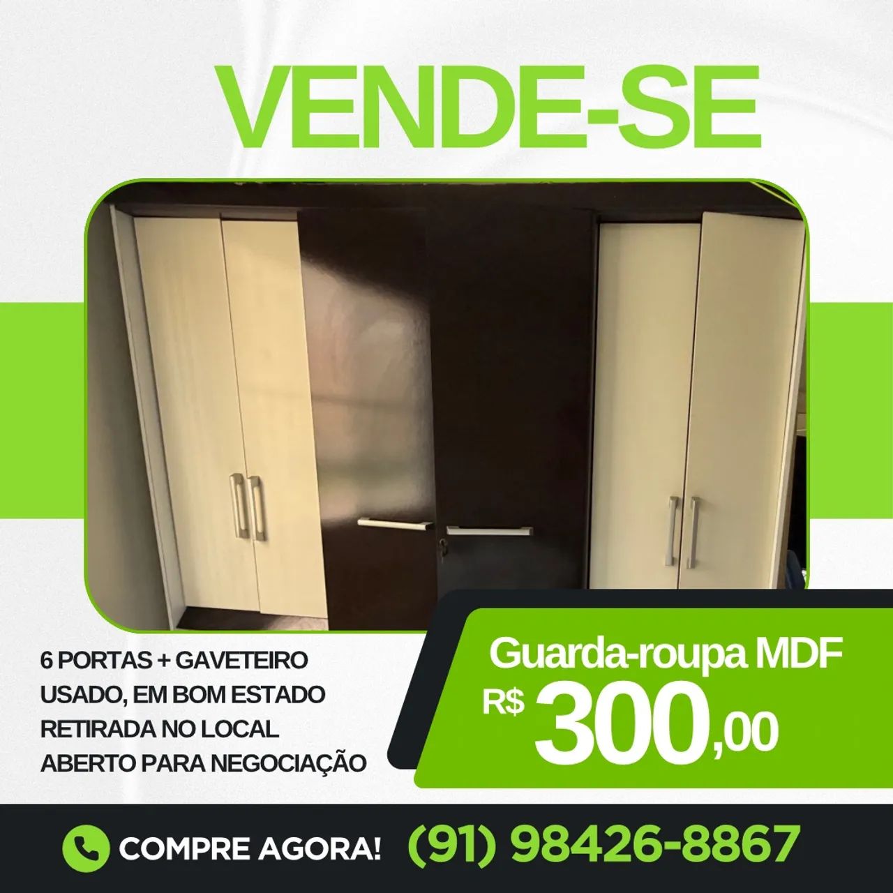 Guarda-roupas em MDF 