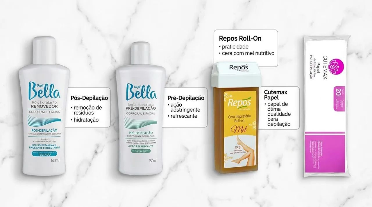 Kit depilatório completo com 5 produtos  - Foto 2