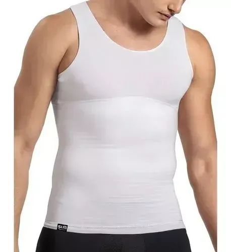 Regata Modeladora Masculina de Compressão SLM Branca Tam. G - Nova