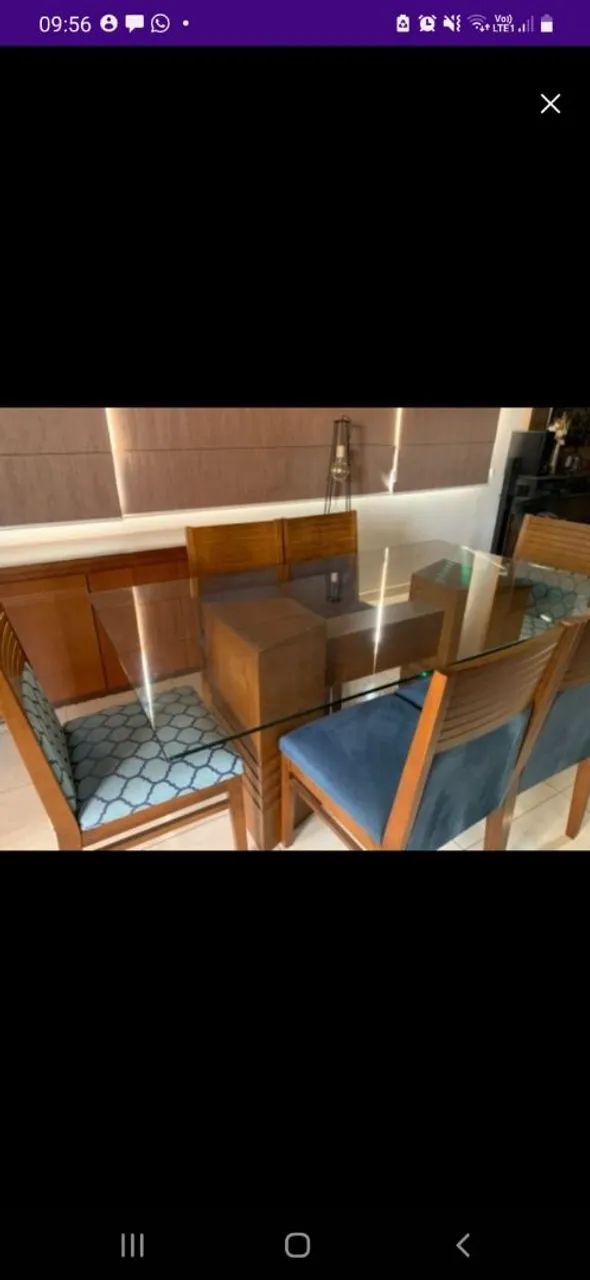 Jogo de mesa de jantar 6 cadeiras e Aparador grande - Foto 2