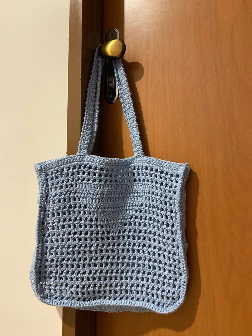 Bolsa tipo sacola de crochê  - Foto 2