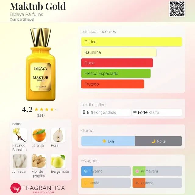 Perfume Maktub Gold Bidaya Parfums 100 ml - Foto 2