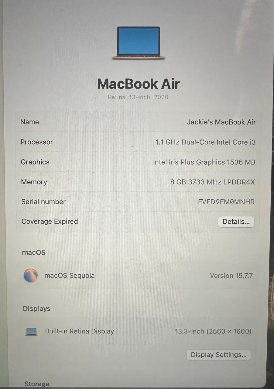 Apple MacBook Air i3 2020 8GB 13.3 Polegadas Rose Gold  - Foto 4