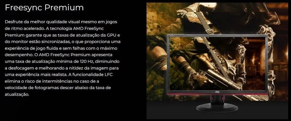MONITOR GAMER AOC + BRAÇO - Foto 3