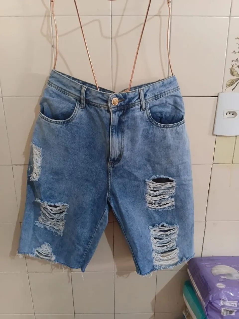Bermuda jeans indy feminina 