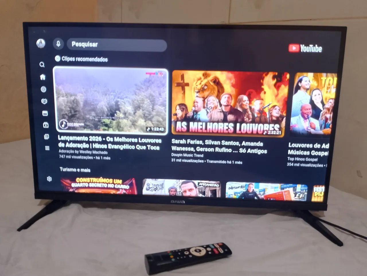 Vendo essa tv aiwa 32 polega  Nova - Foto 4