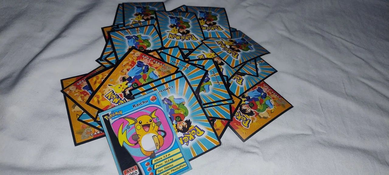 Lote 55 mini Cards Pokémon antigo 