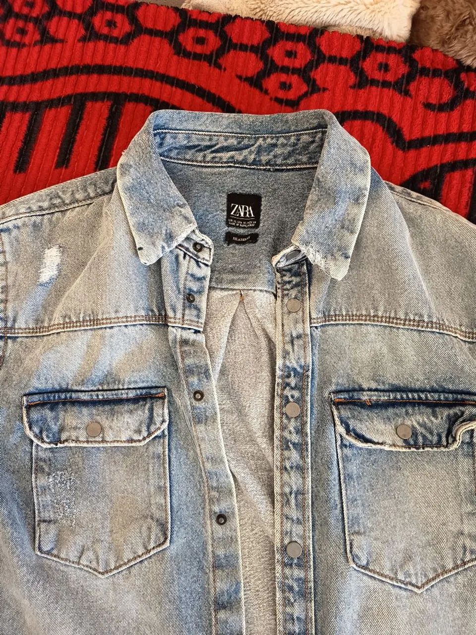 jaqueta jeans relaxed fit zara - Foto 3