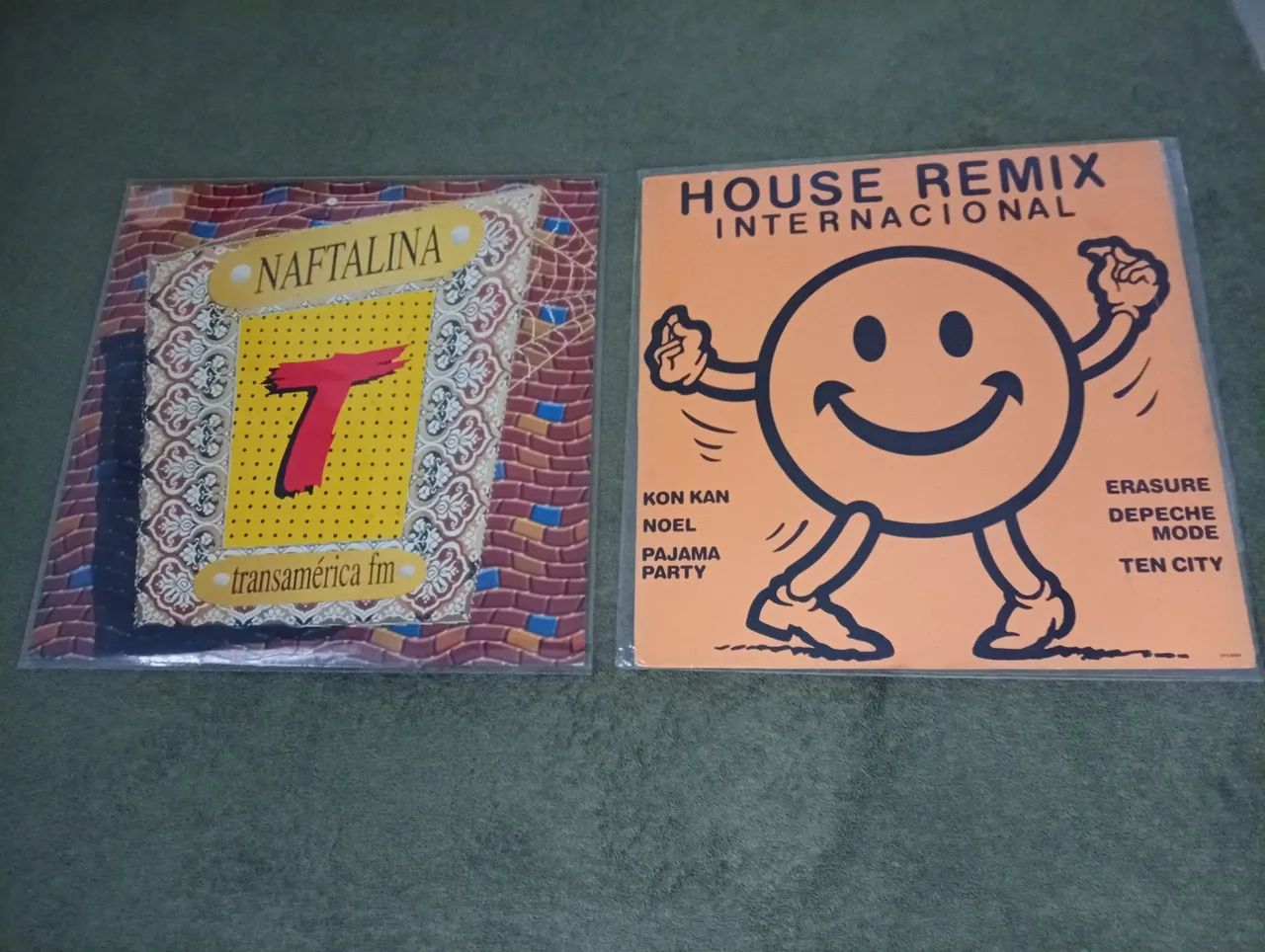 Combo 2 Discos Lps Vinil TRANSAMÉRICA e HOUSE REMIX - CDs, DVDs