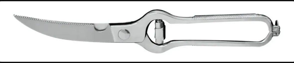 Tesoura Trinchar Frango Aço Inox 25 cm - Foto 2