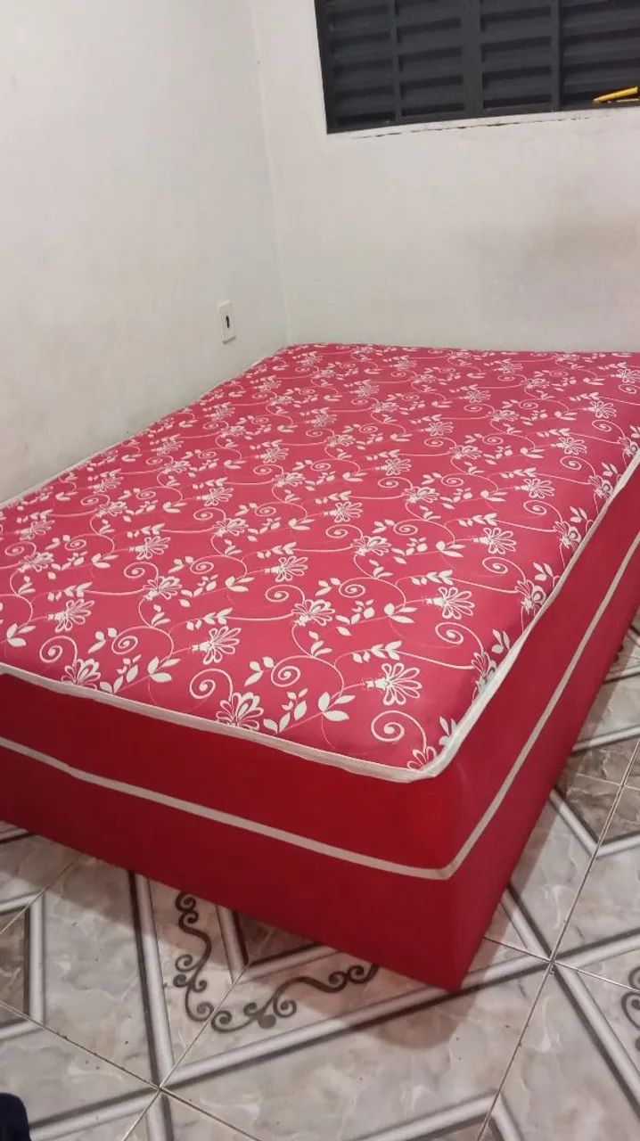 CAMA BOX CASAL VERMELHA  - Foto 2