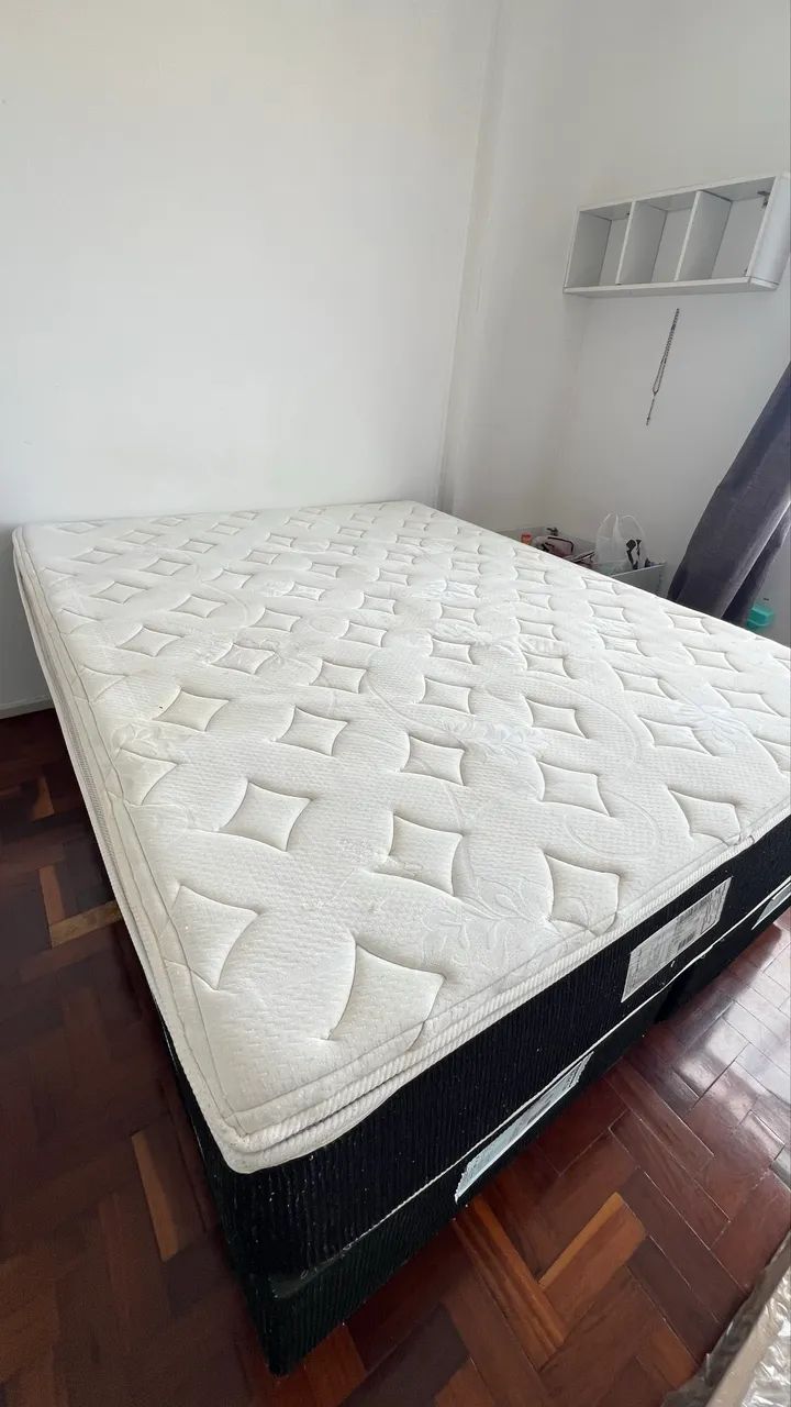Cama box com colchão queen em perfeito estado  - Foto 4