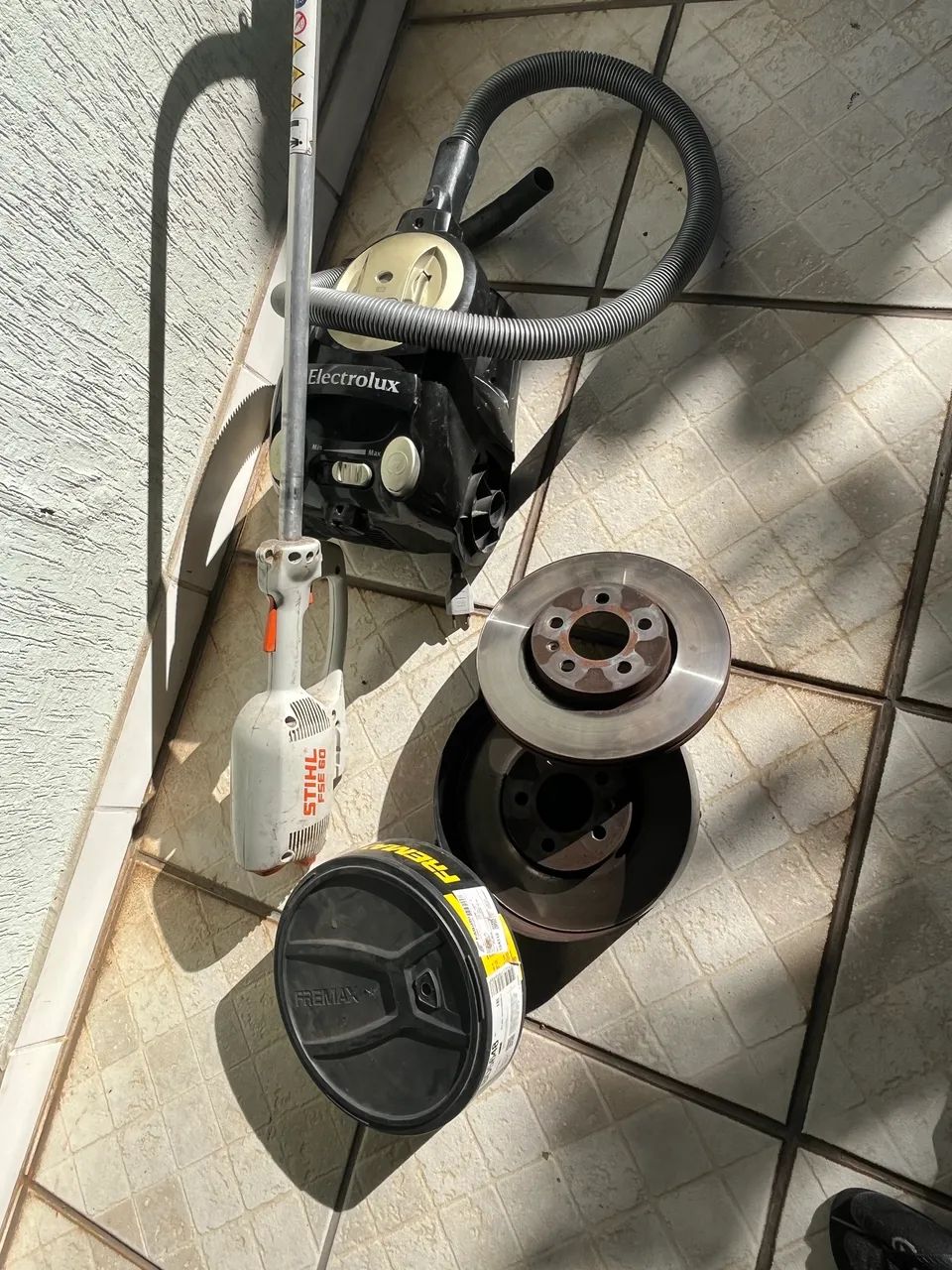 Aspirador de pó máquina de cortar grama ventilador e disco de freio bug - Foto 2