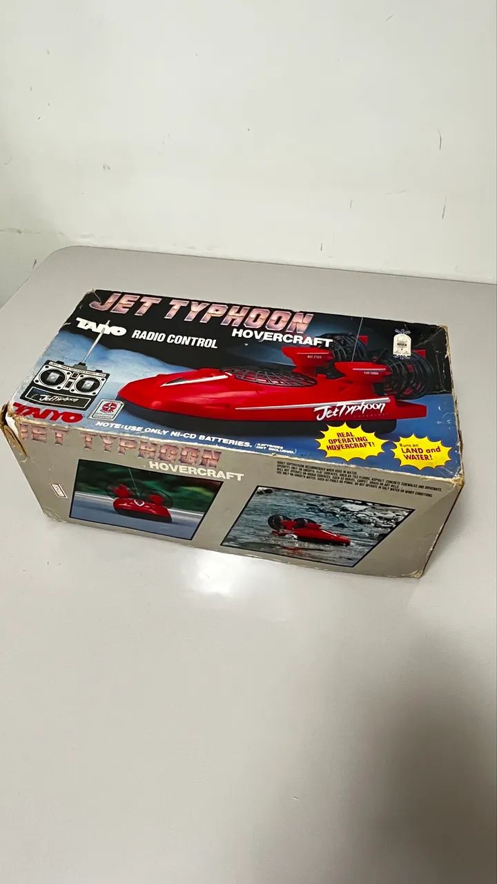 Hovercraft Jet Typhoon Taiyo Vintage Completo com Caixa e Controle - Foto 2
