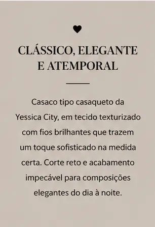 Casaco Tweed Preto - Foto 2
