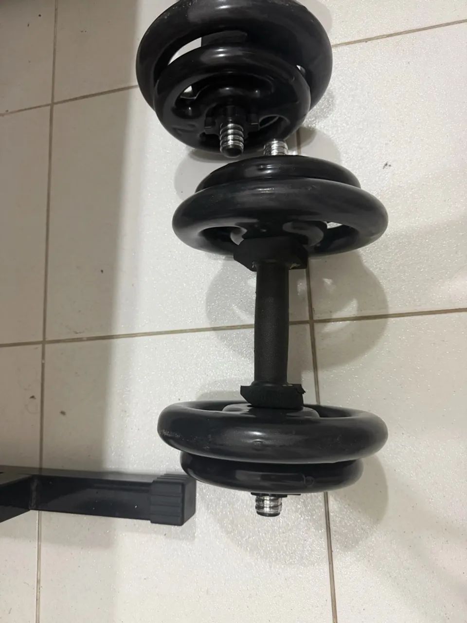 Banco de academia + halteres  - Foto 2