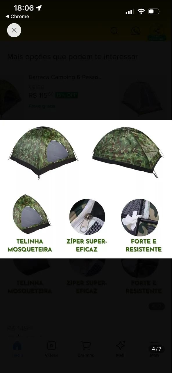 Barraca Camping 6 pessoas - Foto 2